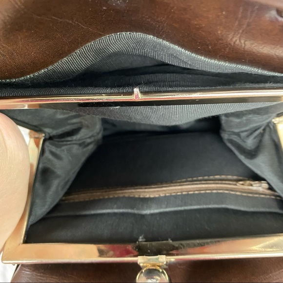 VTG PATCHWORK FAUX LEATHER BAG - Picture 8 of 14